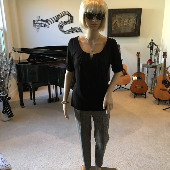 Black & White Print Cigarette Pants - Picture 6 of 6